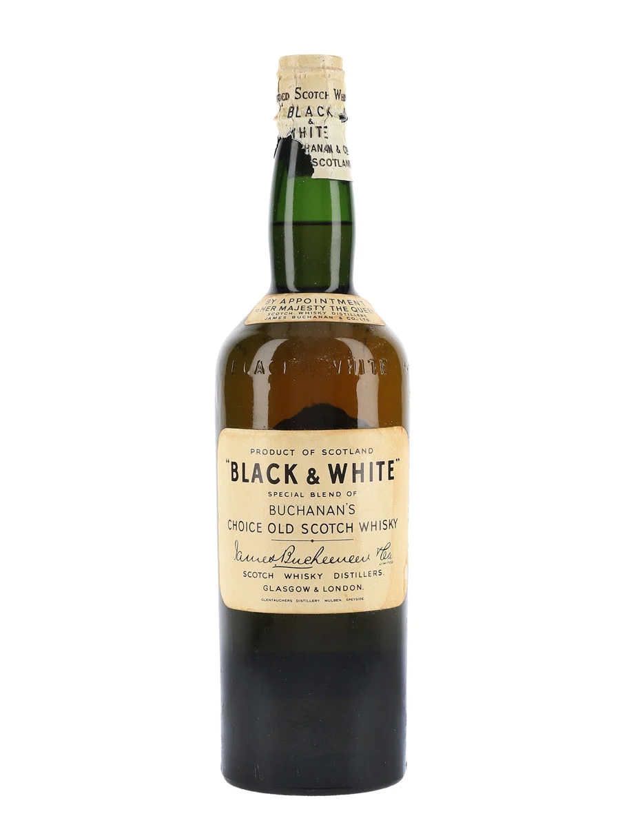 Black & White Bot.1960s Spring Cap Blended Scotch Whisky | 946ML - Whiskey