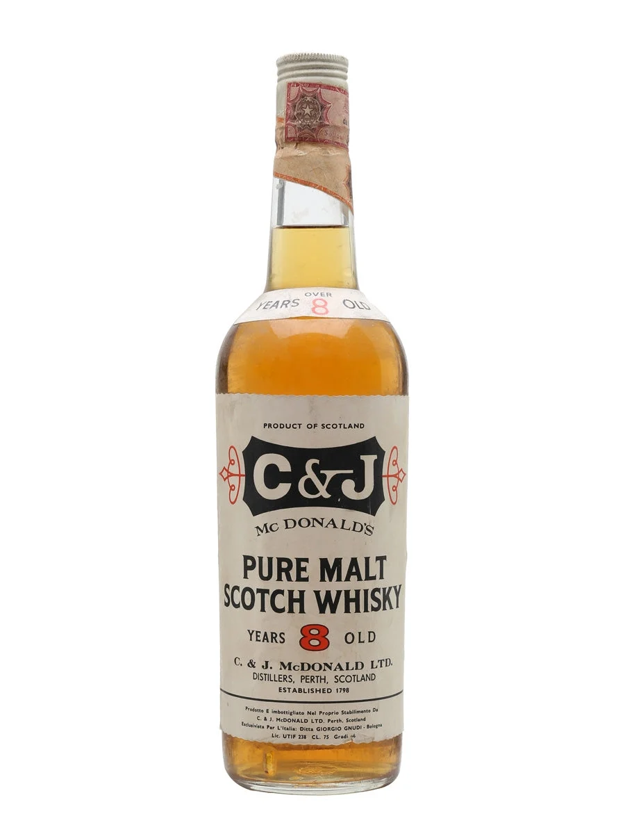 C&J McDonald 8 Year Old Bot.1970s Blended Scotch Whisky | 700ML - Whiskey