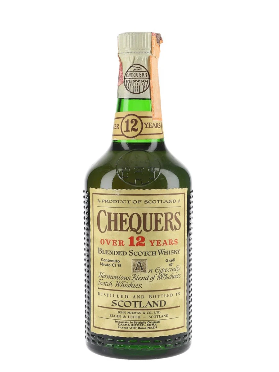 Chequers Over 12 Years Old Bot.1970s Blended Scotch Whisky - Whiskey