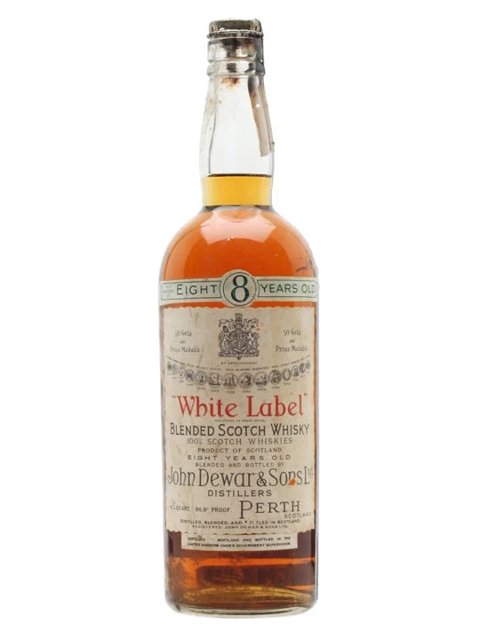 Dewar's White Label 8 Year Old Bot.1940s Blended Scotch Whisky - Whiskey