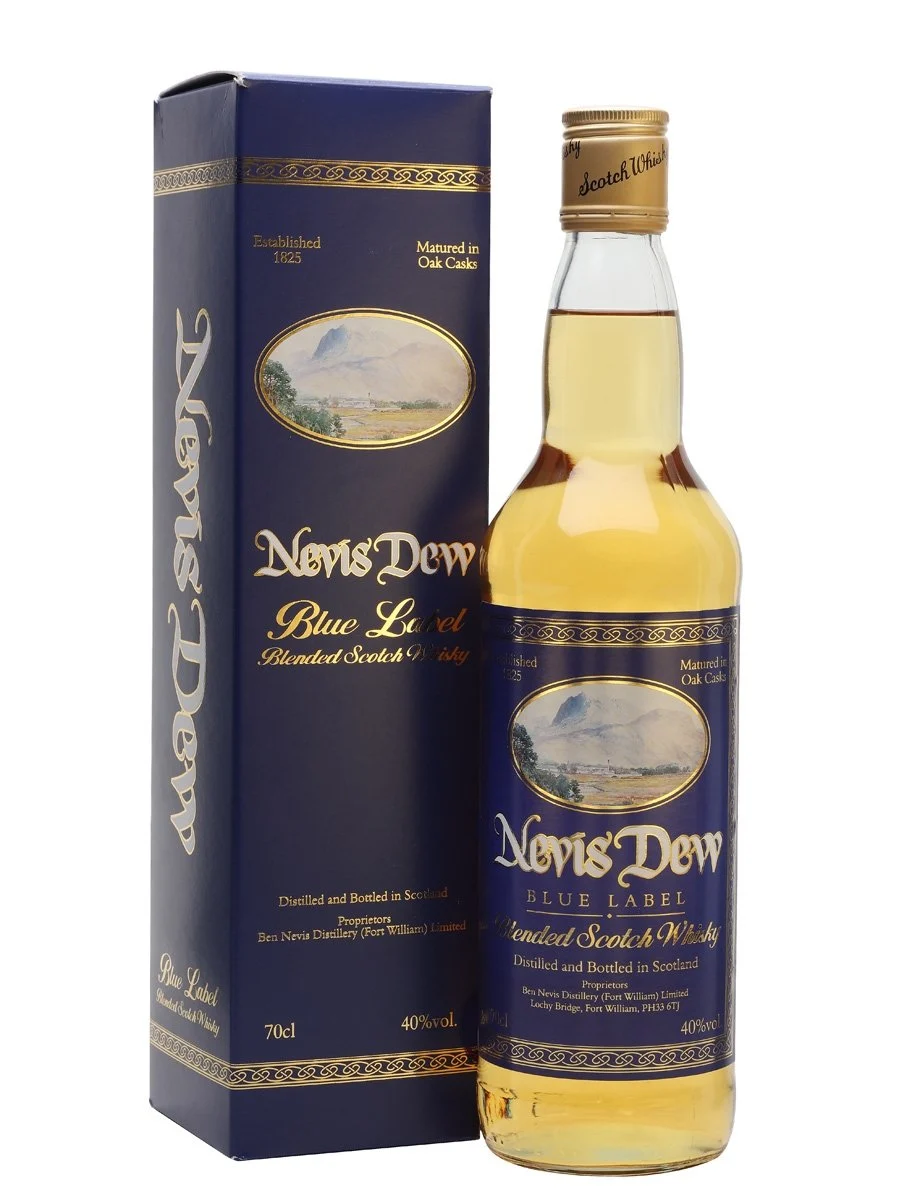 Nevis Dew Blue Label Blended Scotch Whisky - Whiskey