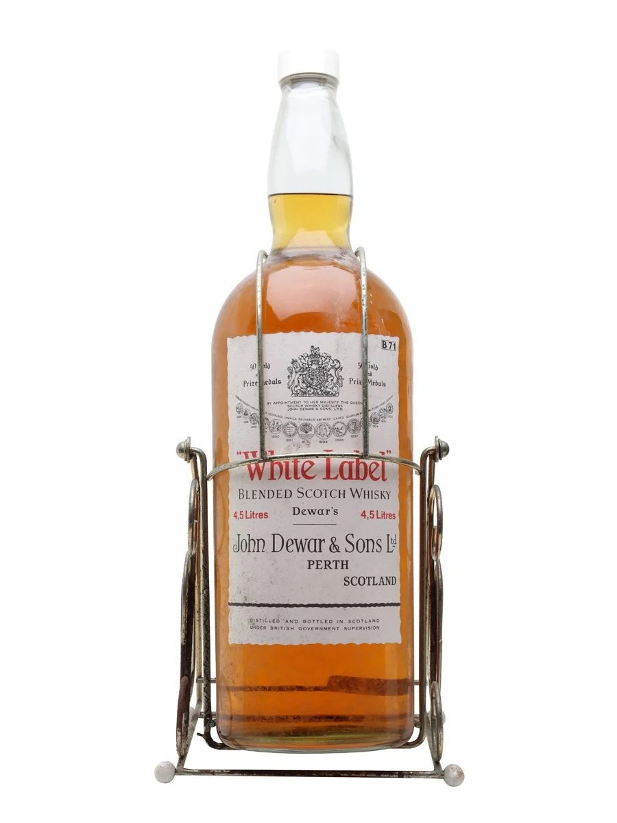 Dewar's White Label Bot.Whisky escocés mezclado en botella de un galón de los años 80 | 4.5L