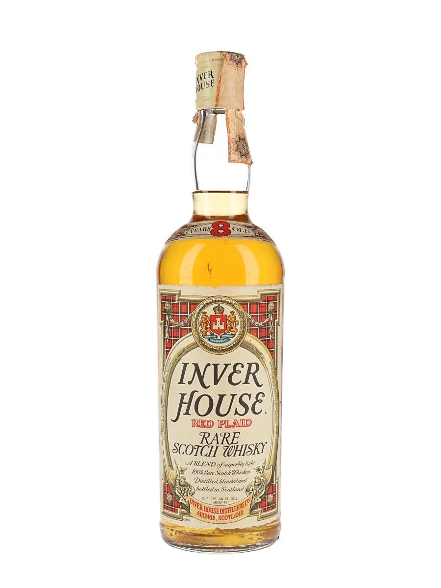 Inver House Red Plaid 8 años Bot.Whisky escocés mezclado de los años 80