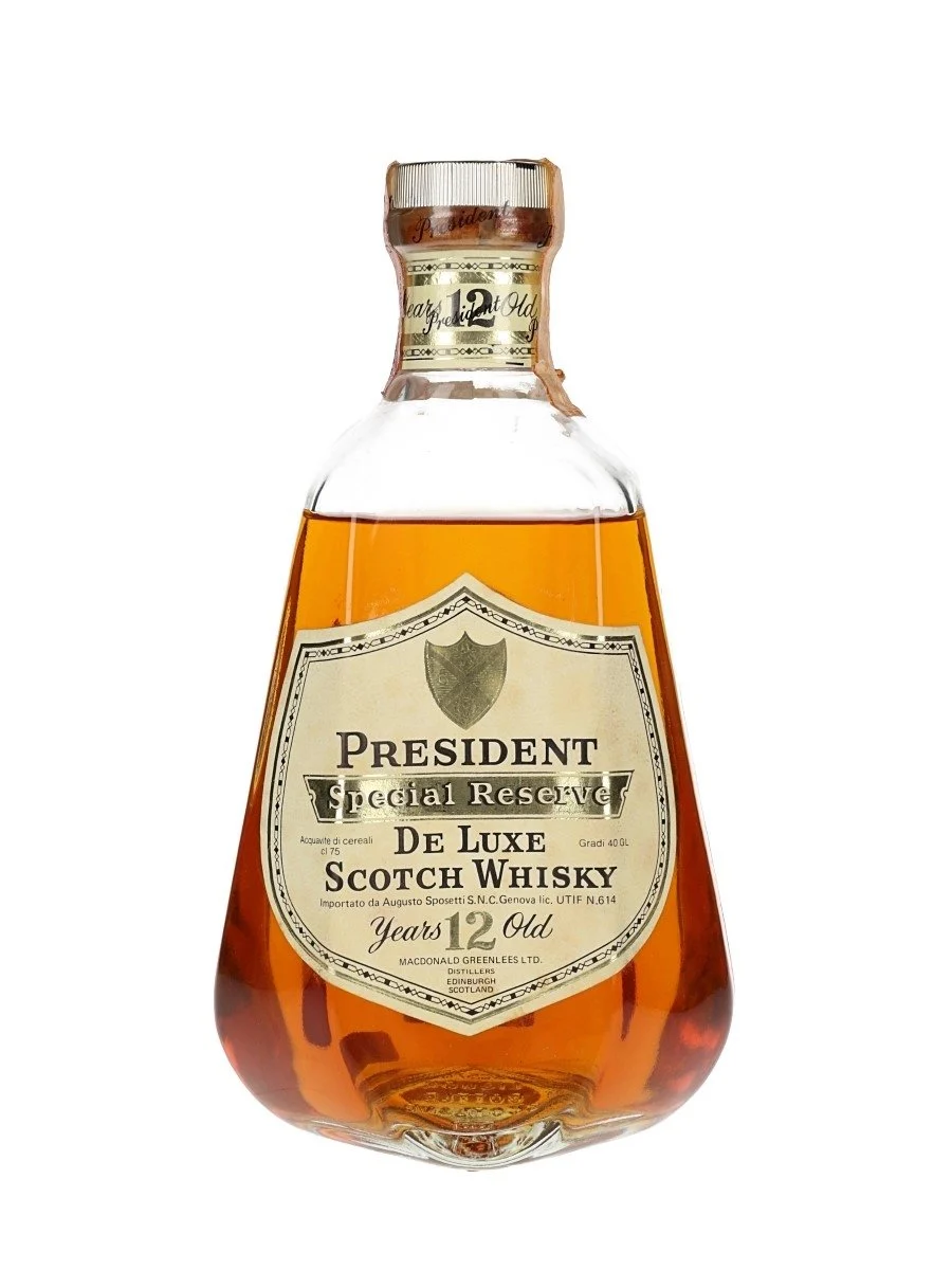 President De Luxe 12 Year Old Bot.1980s Blended Scotch Whisky | 700ML - Whiskey