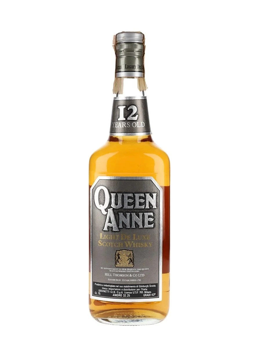 Queen Anne 12 Year Old Light De Luxe Bot.1970s Blended Scotch Whisky - Whiskey