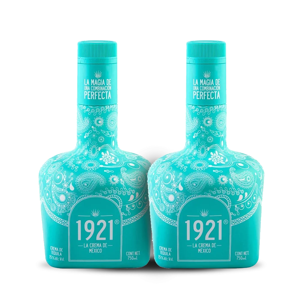 1921 Crema De Mexico Blue Tequila (2) Bottle Bundle
