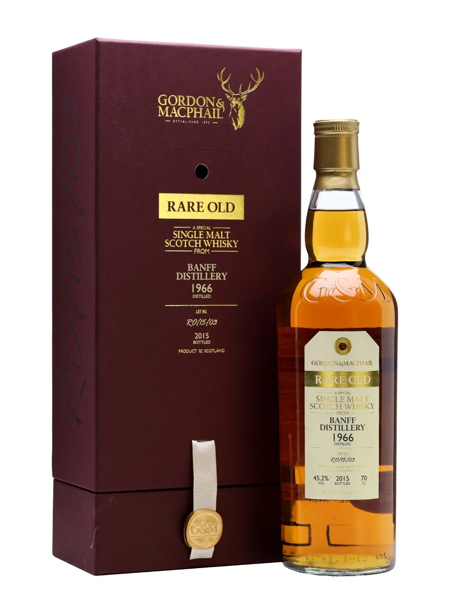 Banff 1966 49 Year Old Rare Old Gordon & MacPhail Highland Single Malt Scotch Whisky | 700ML - Whiskey