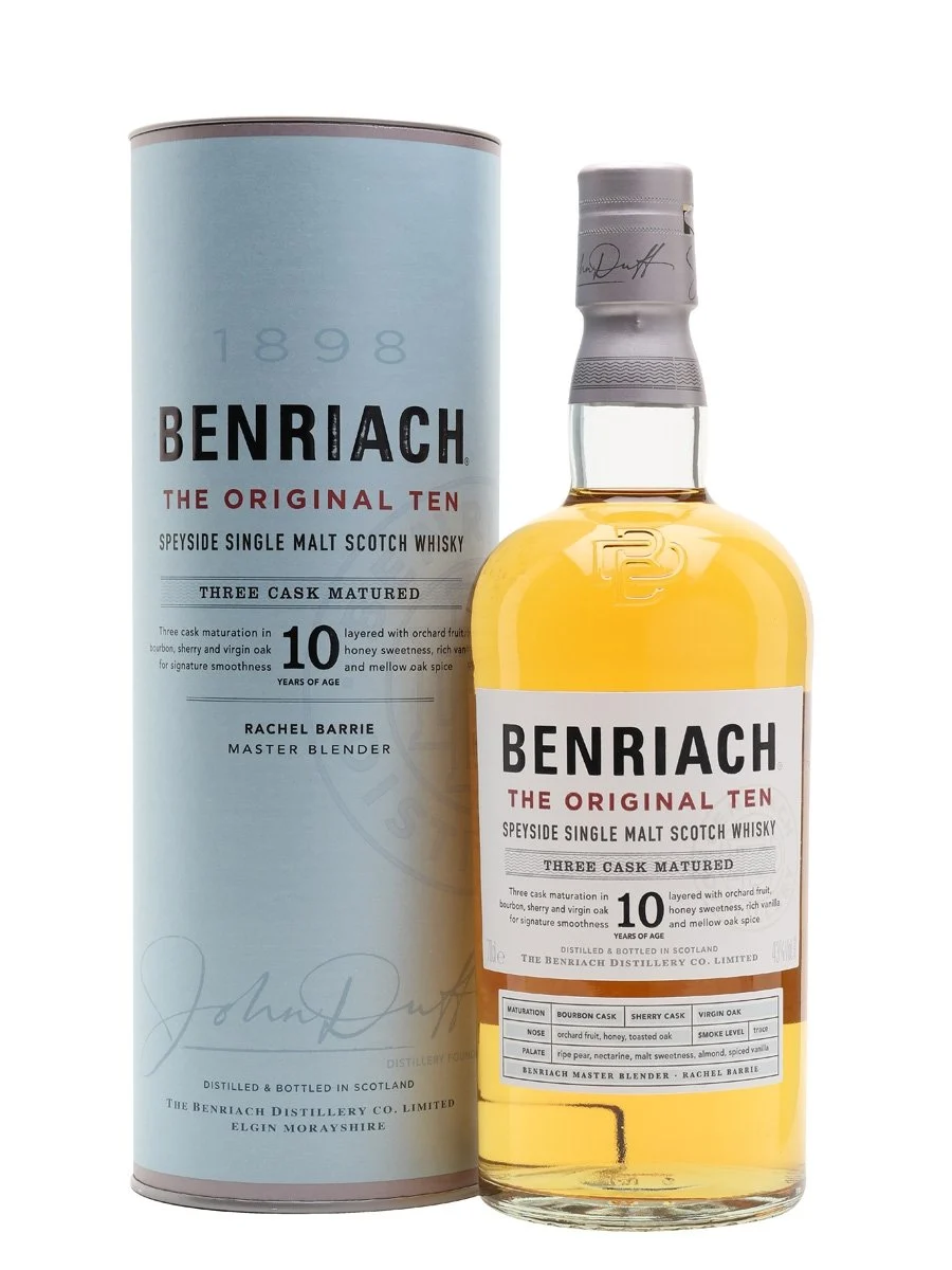 Benriach The Original Ten 10 Year Old Speyside Single Malt Scotch Whisky. | 700ML - Whiskey