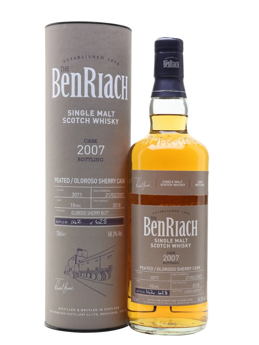 BenRiach 2007 10 Year Old Batch 15 Cask #3071 Speyside Single Malt Scotch Whisky - Whiskey