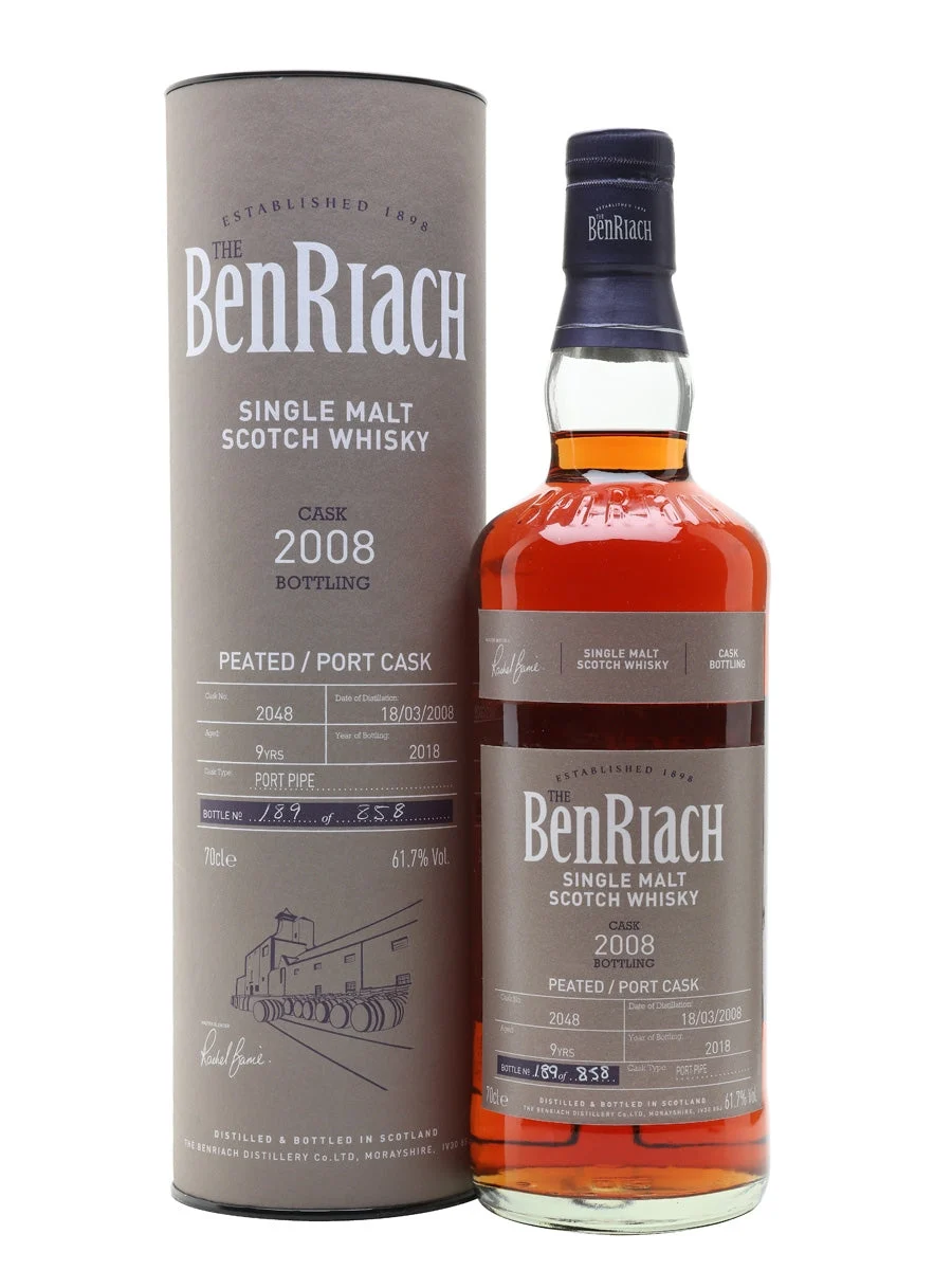 BenRiach 2008 9 Year Old Batch 15 Cask #2048 Speyside Single Malt Scotch Whisky - Whiskey