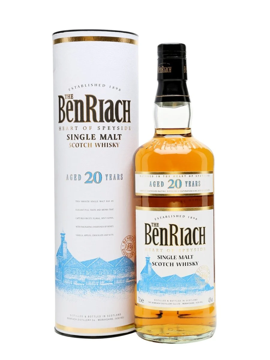 Benriach 20 Year Old Speyside Single Malt Scotch Whisky | 700ML - Whiskey