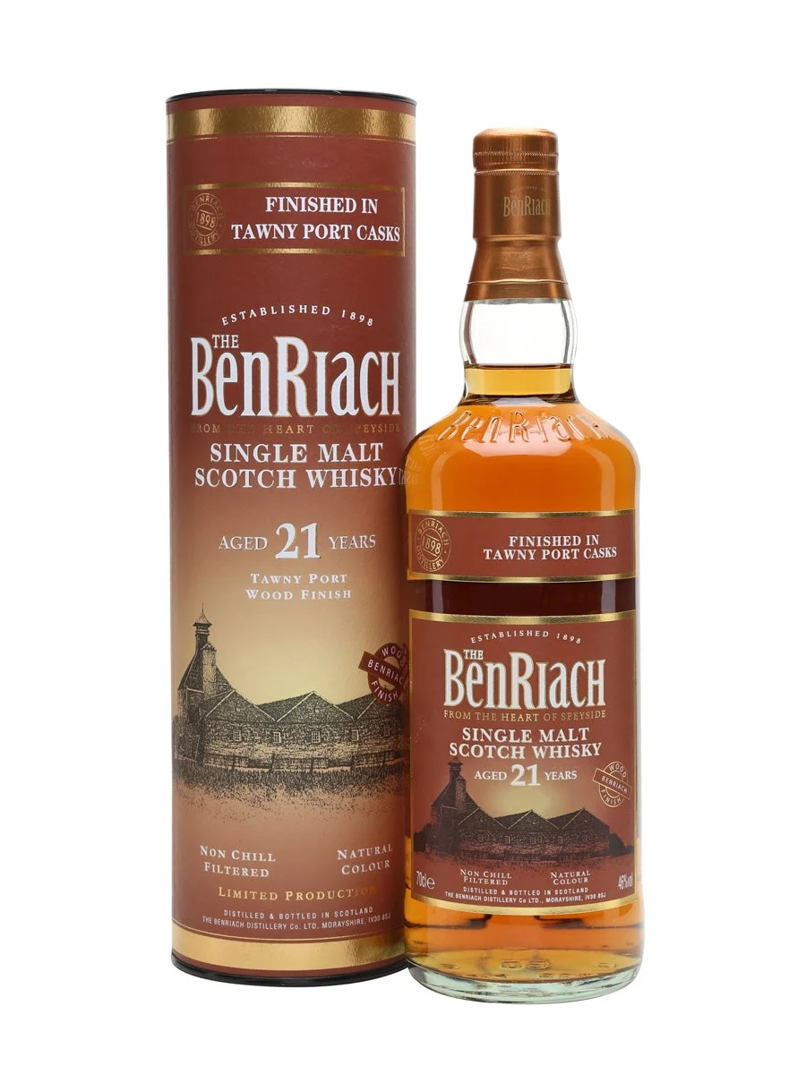 Benriach 21 Year Old Tawny Port Finish Speyside Single Malt Scotch Whisky | 700ML - Whiskey