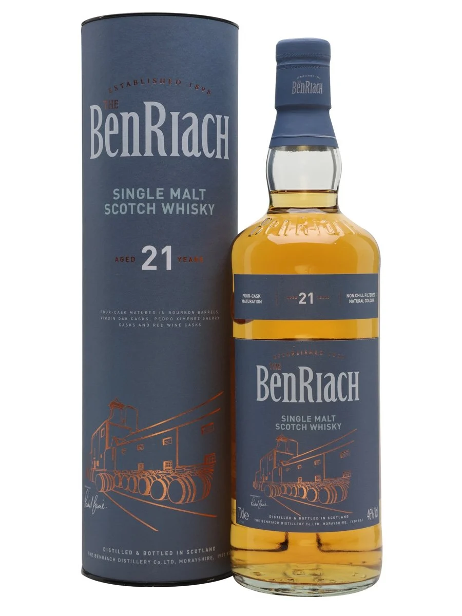 The BenRiach Four Cask Maturation 21 Year Old Single Malt Scotch Whisky - Whiskey