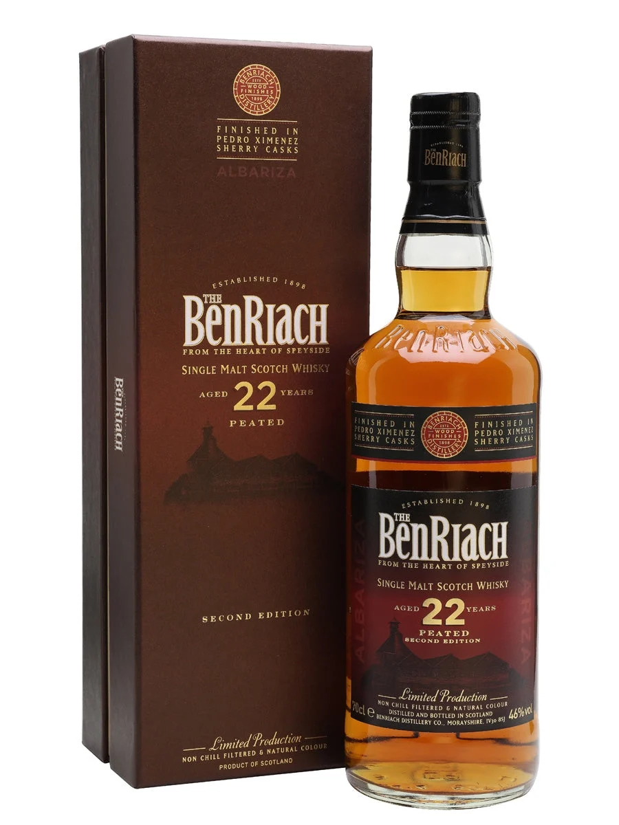 Benriach 22 años Albariza PX Sherry Finish Speyside Whisky escocés de malta única | 700ML - Whiskey