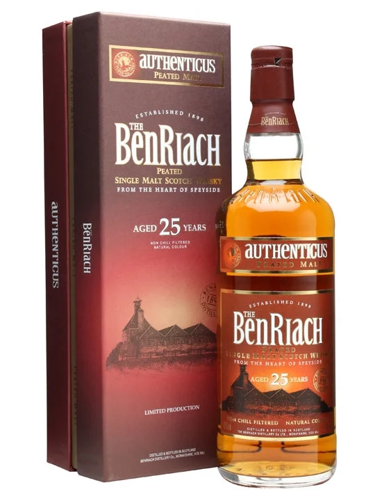 Benriach 25 Year Old Authenticus Peated Malt Single Malt Scotch Whisky | 700ML - Whiskey
