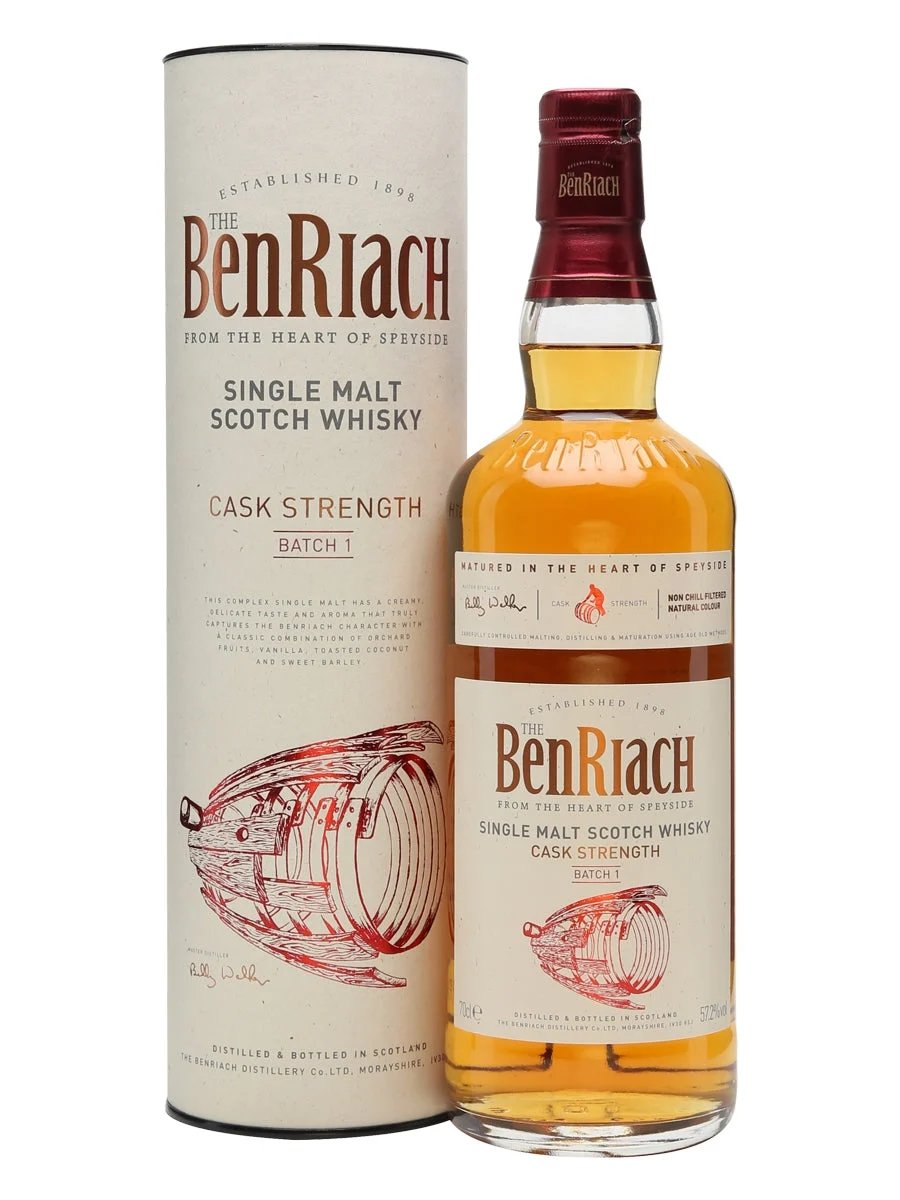 Benriach Cask Strength Batch 1 Speyside Single Malt Scotch Whisky | 700ML - Whiskey