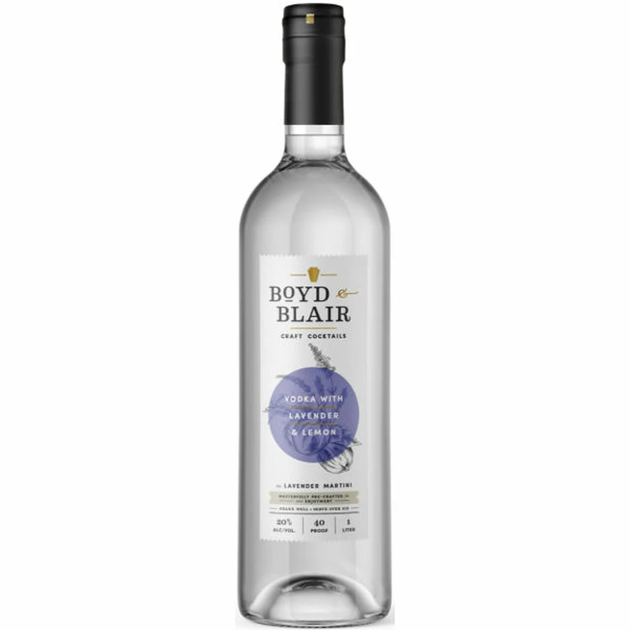 Boyd & Blair The Lavender Martini Ready to Drink Craft Cocktail | 1L