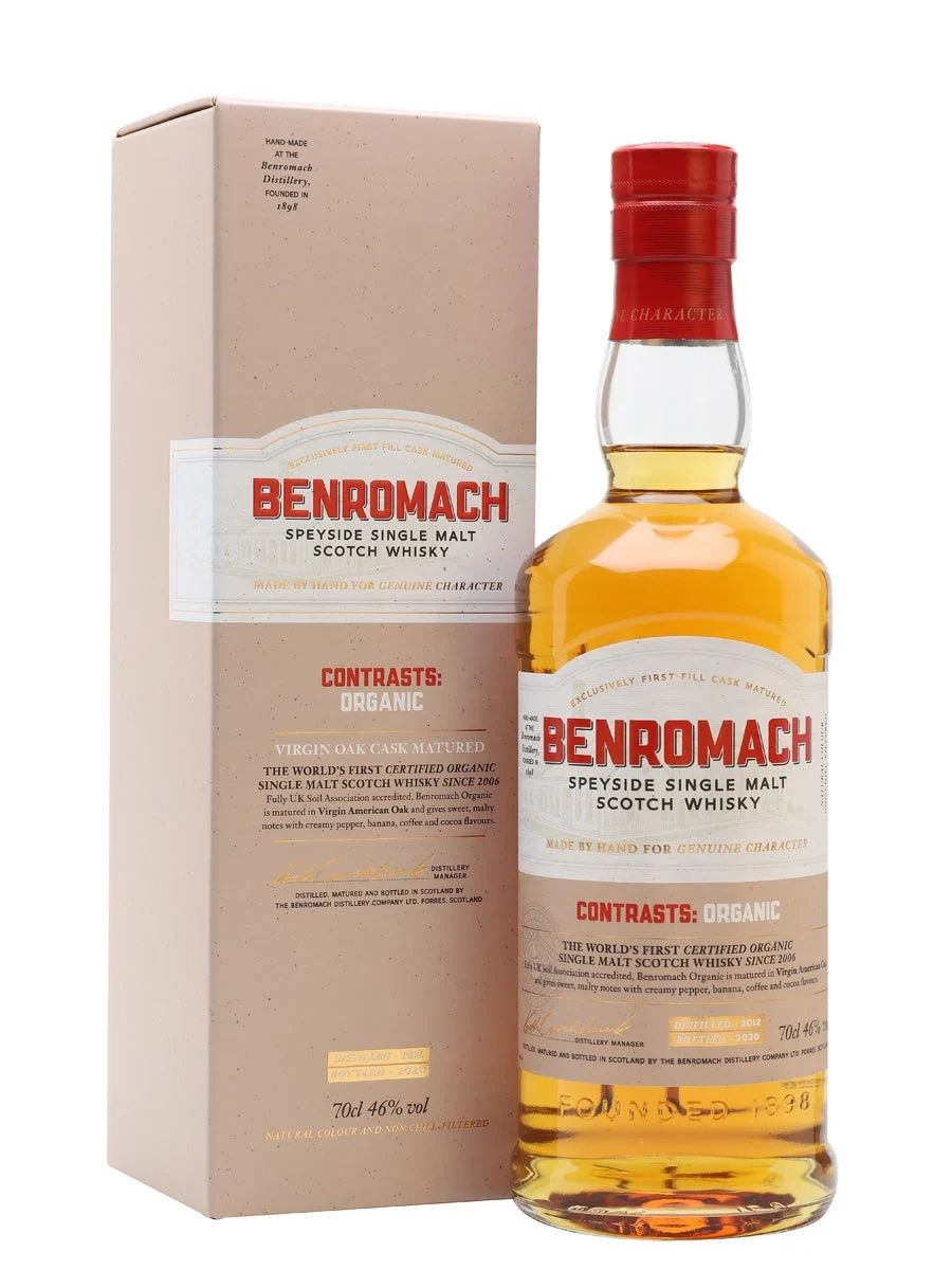 Benromach Contrasts: Organic 2012 Bot.2020 Speyside Single Malt Scotch Whisky | 700ML - Whiskey