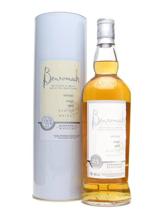 Benromach 25 Year Old Speyside Single Malt Scotch Whisky - Whiskey