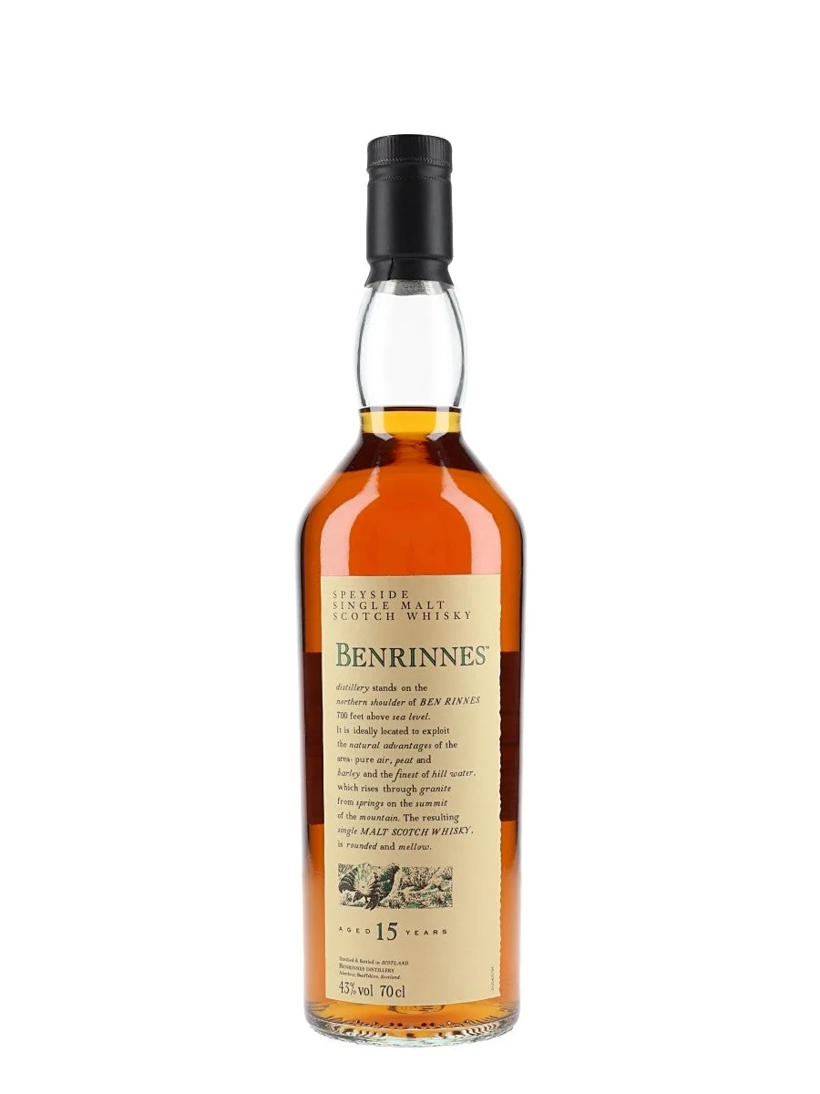 Benrinnes 15 Year Old Flora & Fauna Speyside Single Malt Scotch Whisky | 700ML - Whiskey