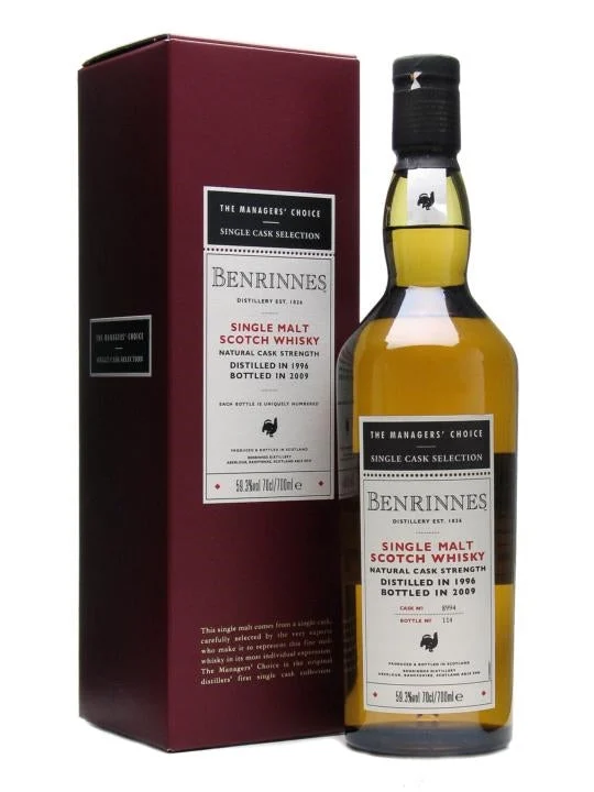 Benrinnes 1996 12 Year Old Managers' Choice Speyside Single Malt Scotch Whisky | 700ML - Whiskey