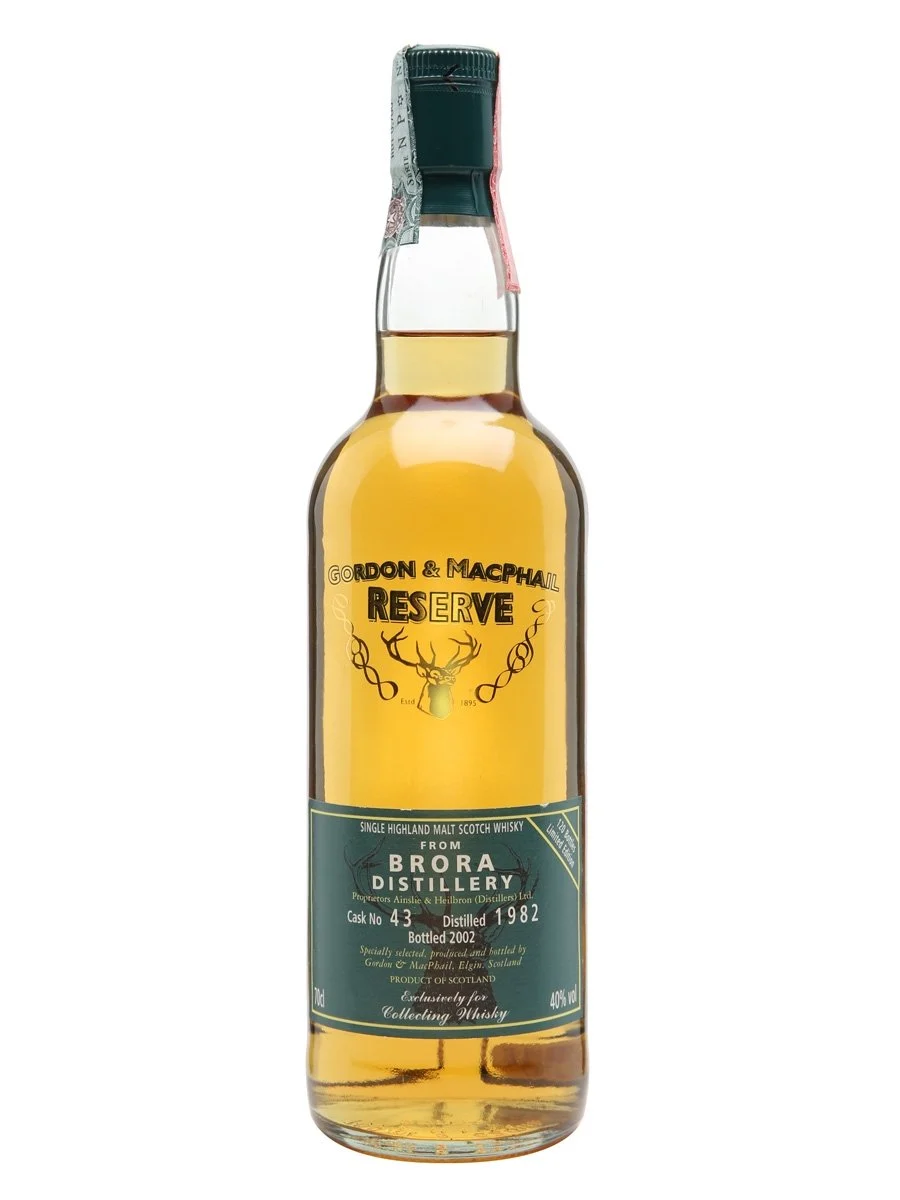 Brora 1982 Bot.2002 Whisky escocés de malta única G&M Reserve Highland | 700ML