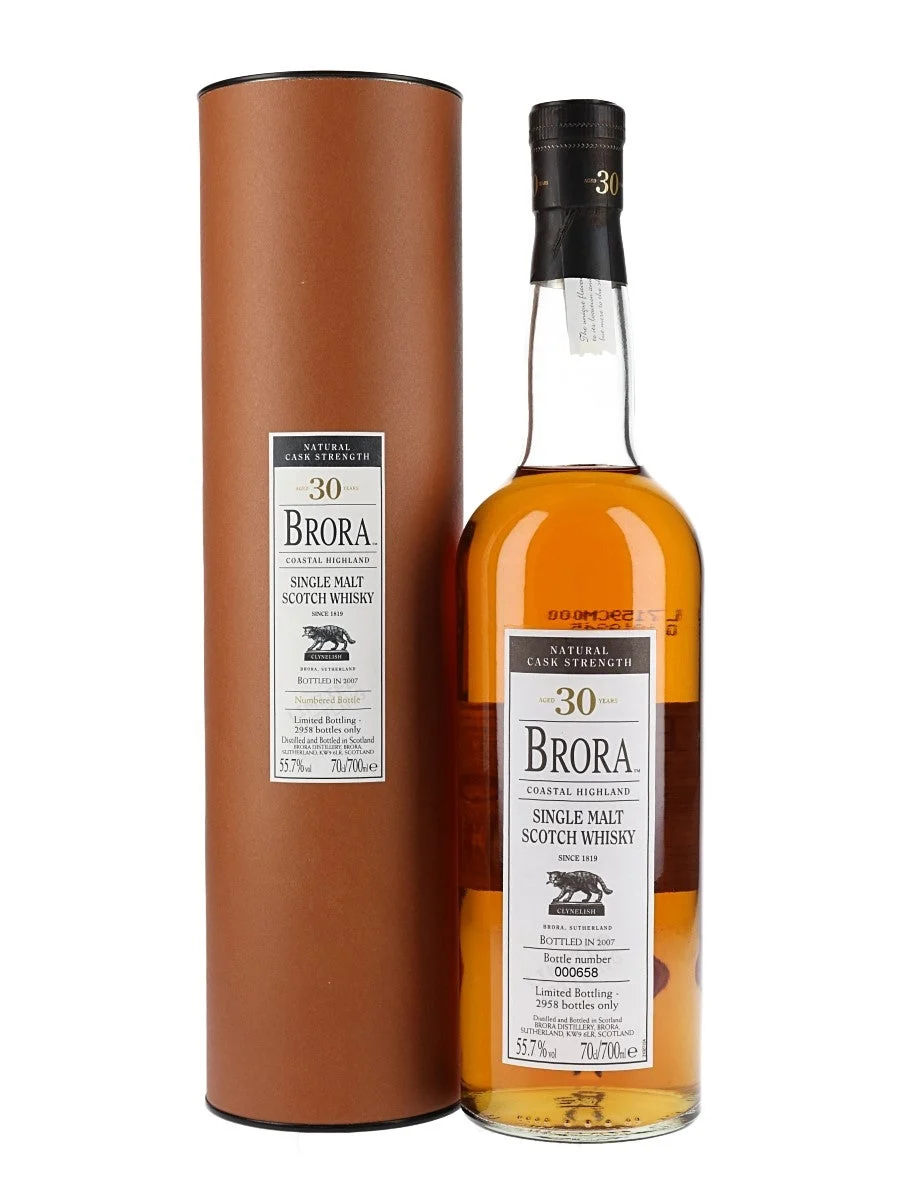 Brora 30 años, sexto lanzamiento Bot.2007 Whisky escocés de pura malta Highland | 700ML