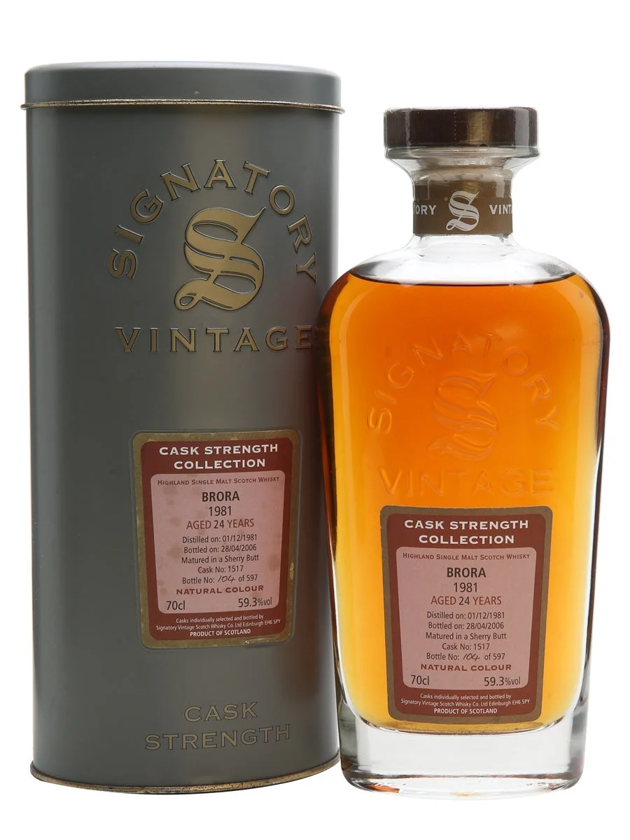 Brora 1981 24 Year Old Sherry Butt Signatory Highland Single Malt Scotch Whisky | 700ML - Whiskey