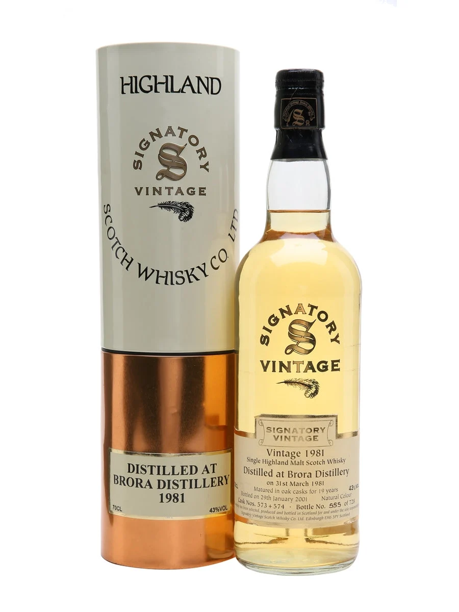 Brora 1981 19 Year Old Signatory Highland Single Malt Scotch Whisky | 700ML - Whiskey