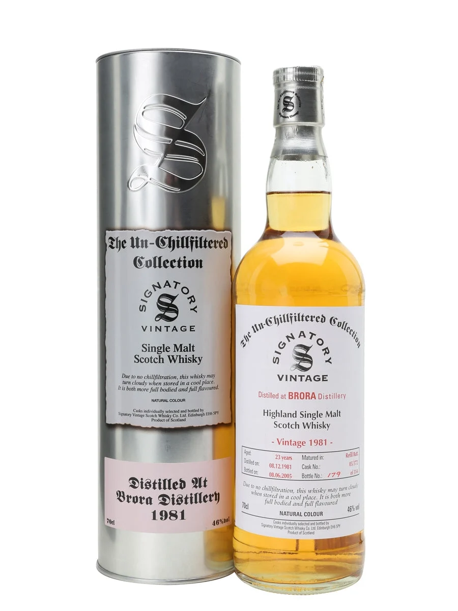 Brora 1981 23 Year Old Signatory Highland Single Malt Scotch Whisky | 700ML - Whiskey