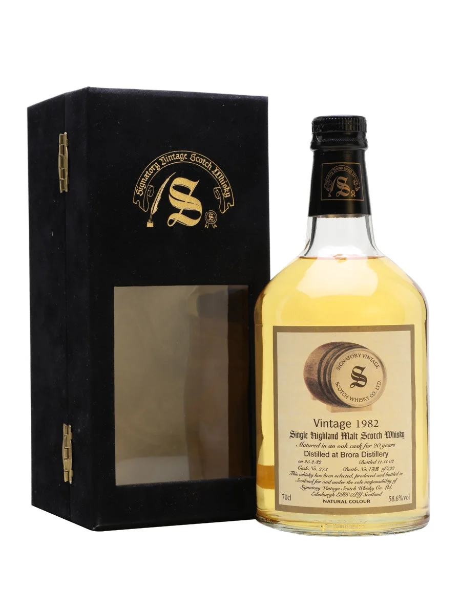 Brora 1982 20 Year Old Signatory Highland Single Malt Scotch Whisky | 700ML - Whiskey