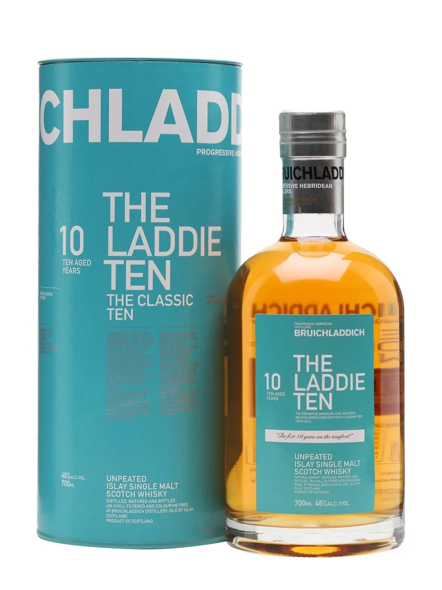 Bruichladdich 10 años The Laddie Ten Islay Whisky escocés de malta única | 700ML