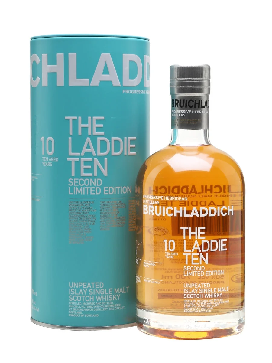 Bruichladdich Laddie Ten 10 Year Old 2nd Edition Islay Single Malt Scotch Whisky - Whiskey