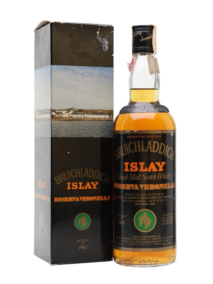 Bruichladdich 1965 22 Year Old Riserva Veronelli Islay Single Malt Scotch Whisky - Whiskey