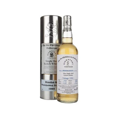 Bruichladdich 1992 20 Year Old Single Malt (Signatory Bottling) Scotch Whisky - Whiskey