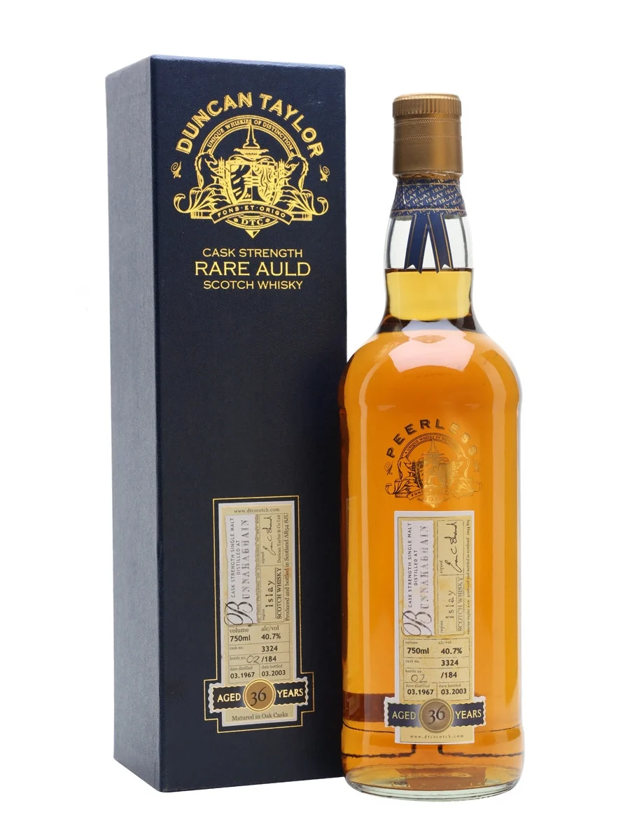 Bunnahabhain 1967 36 Year Old Cask #3324 Duncan Taylor Islay Single Malt Scotch Whisky | 700ML - Whiskey