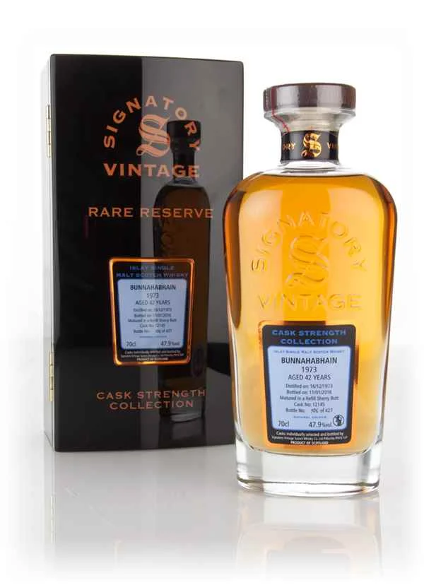 Bunnahabhain 42 años 1973 (barril 12145) - Colección Cask Strength Reserva rara (Firmante) Whisky escocés | 700ML