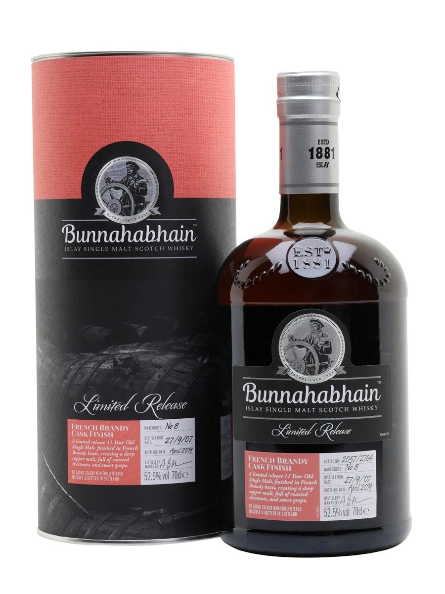 Bunnahabhain 2007 11 Year Old French Brandy Cask Finish Single Malt Scotch Whisky - Whiskey