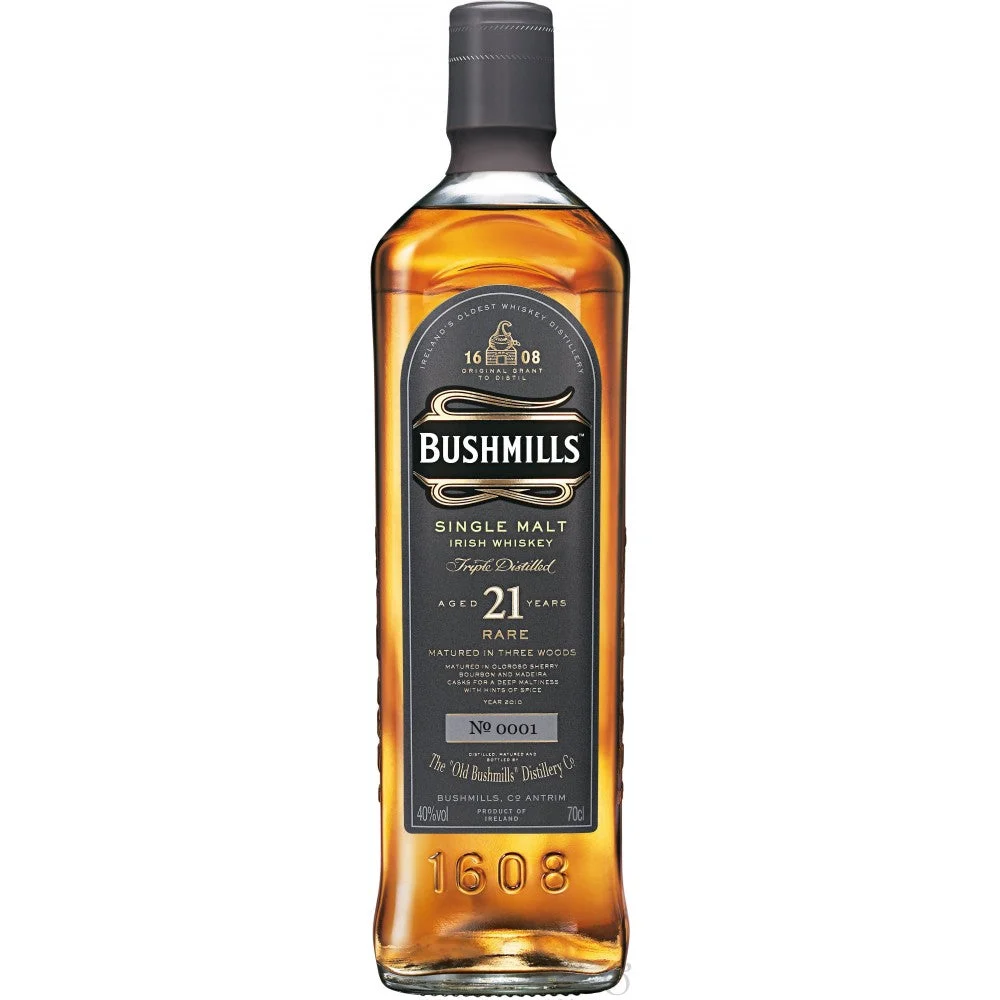 Whisky irlandés de pura malta Bushmills 21 años
