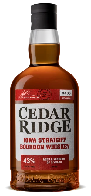 Whisky bourbon puro Cedar Ridge Iowa