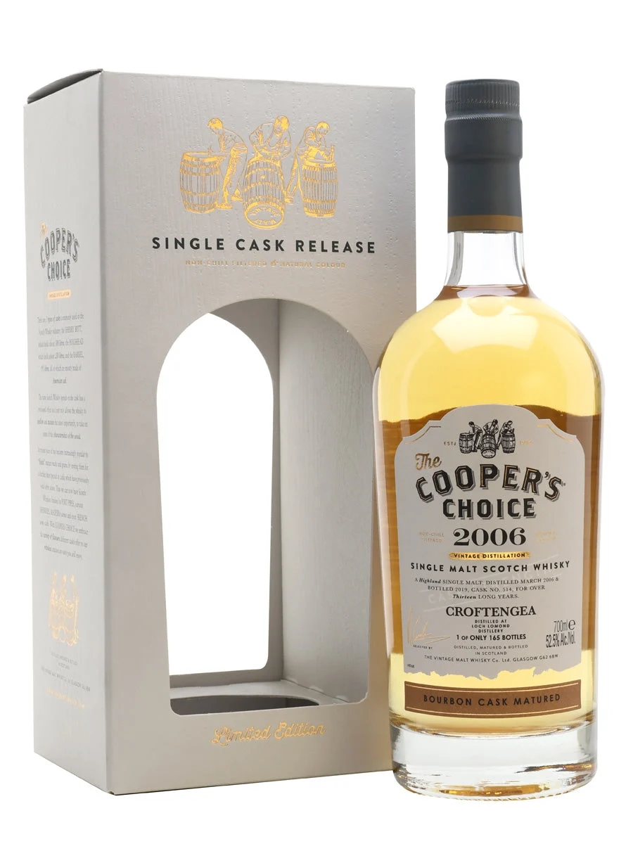 The Cooper's Choice 2006 Croftengea Vintage Distillation Limited Edition Single Cask Release Single Malt Scotch Whisky - Whiskey