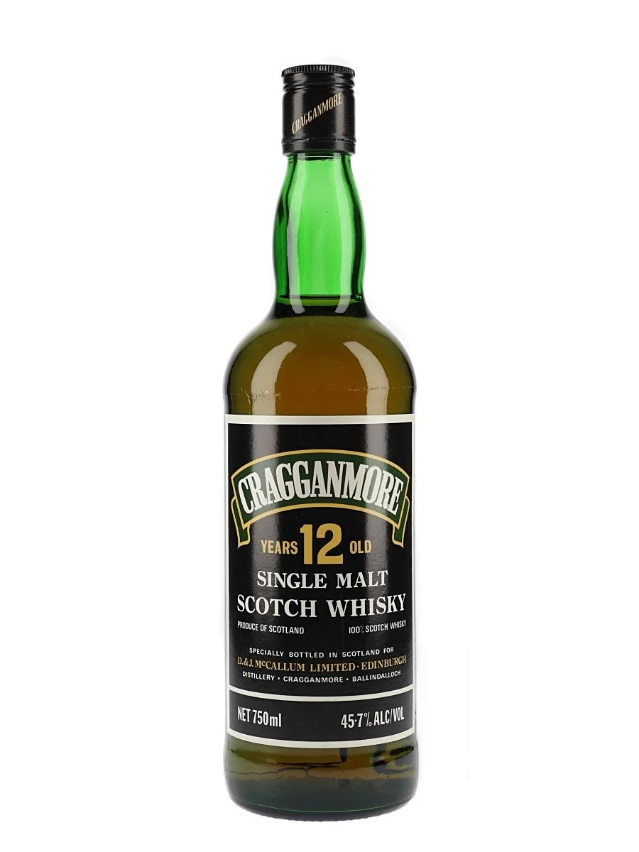 Cragganmore 12 Year Old Bot.1980s Speyside Single Malt Scotch Whisky - Whiskey