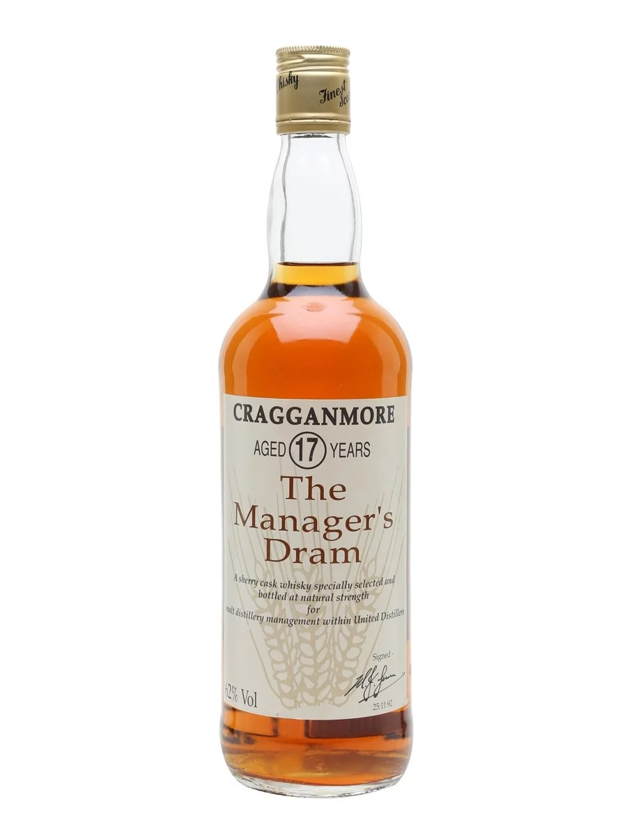 Cragganmore 17 Year Old Manager's Dram Speyside Single Malt Scotch Whisky - Whiskey