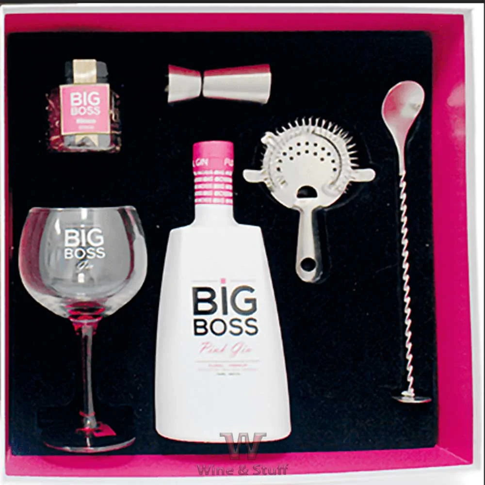 Estuche de ginebra rosa Big Boss - Wine & Stuff