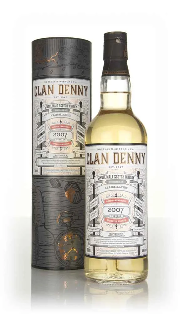 Craigellachie 2007 Vintage (B.2017) 10 Year Old The Clan Denny Scotch Whisky | 700ML - Whiskey