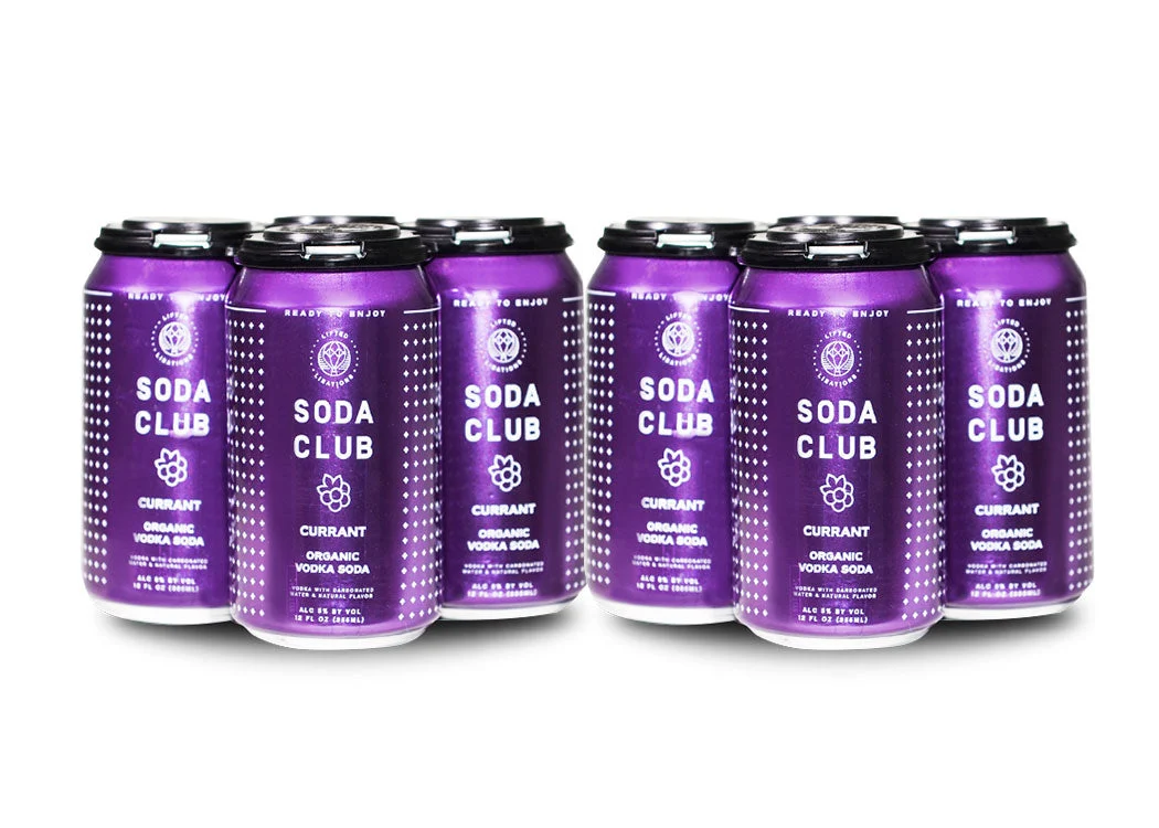 Lifted Libations Club Currant Organic Vodka Soda (8) Cans - Ready To Drink
