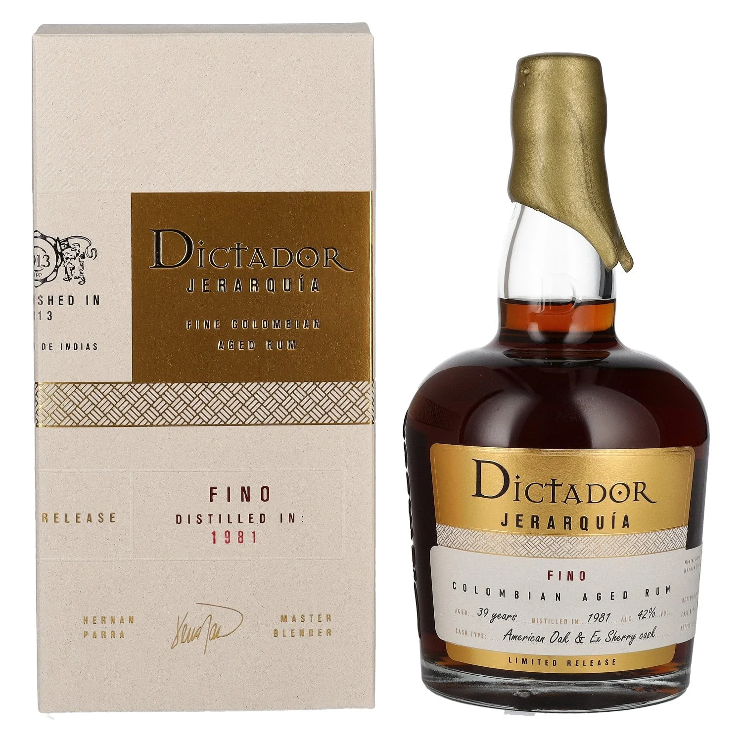 Dictador Jerarquia Fino 39 Year Old American Oak & Ex Sherry Cask 1981 Rum | 700ML