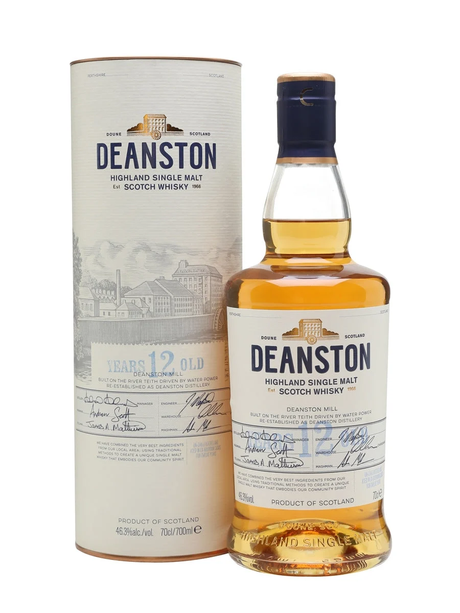 Deanston 12 Year Highland Single Malt Scotch Whisky - Whiskey