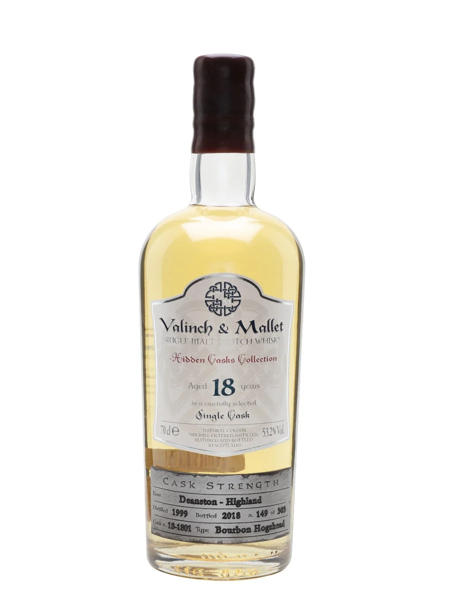 Deanston 1999 18 Year Old Valinch & Mallet Highland Single Malt Scotch Whisky | 700ML - Whiskey