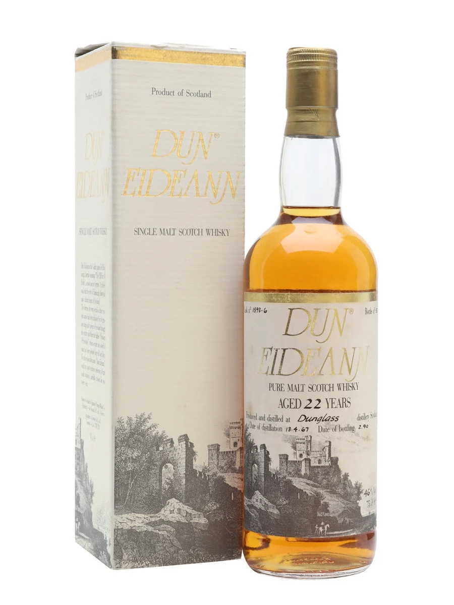 Dunglass 1967 22 Year Old Dun Eideann Lowland Single Malt Scotch Whisky - Whiskey